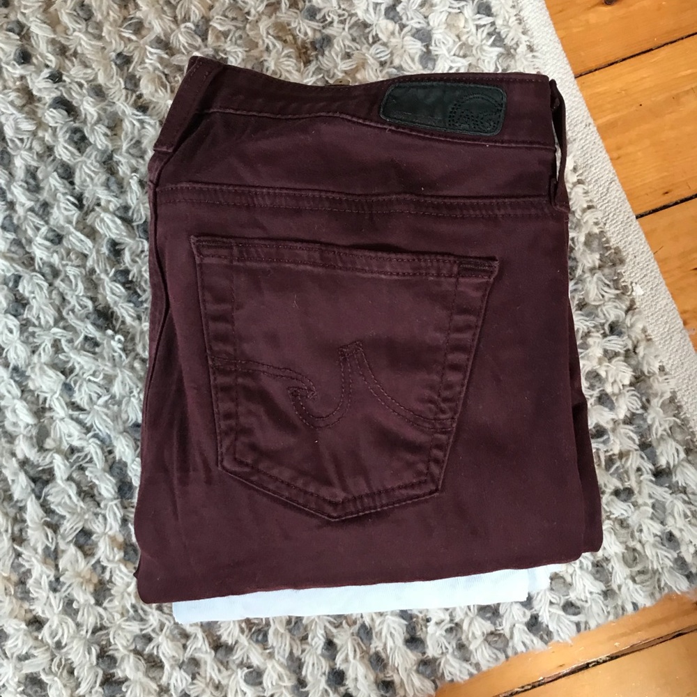 Burgundy AG jeans size 26
